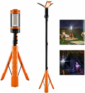 SakerPlus Upgraded Portable Camping Light with Stand,2025 Upgraded Camping Lights Rechargeable,Tent Lights for Camping, for Power Outages, Hiking, Fishing,1PCS