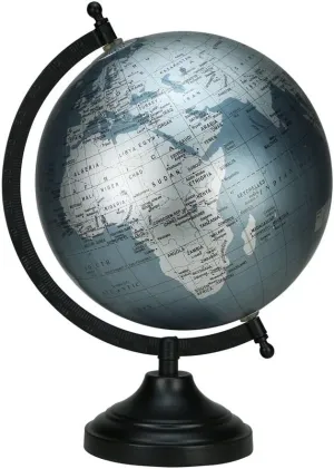 Samyuktha Marquise Silver Antique Globe/World Globe/Home Decor/Gift Item/Political Globe/Educational Globe / 8 inches