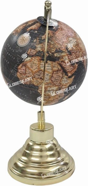 Samyuktha Educational/Antique Globe with Brass Antique Arc and Base/World Globe/Home Decor/Office Decor/Gift Item / 5 inches (Green)