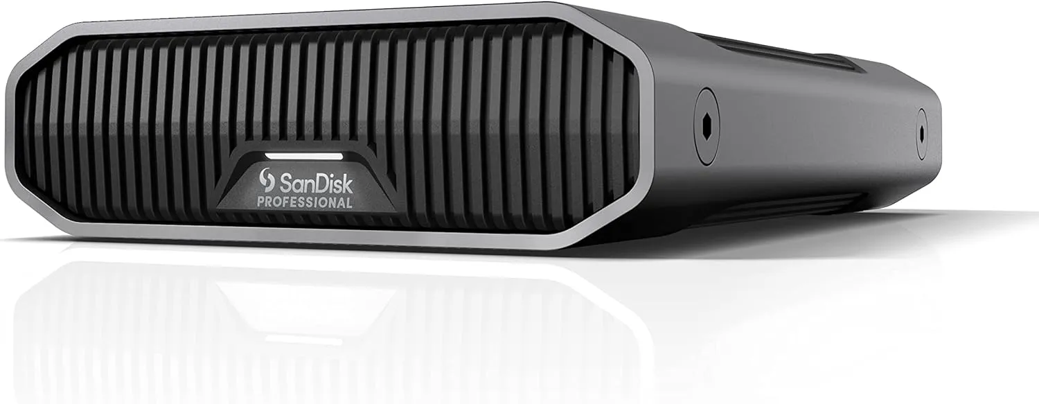 SanDisk Professional 8TB G-Drive Enterprise-Class External Desktop Hard Drive - 7200RPM Ultrastar HDD Inside, USB-C (10Gbps), USB 3.2 Gen 2, Mac Ready - SDPHF1A-008T-NBAAD