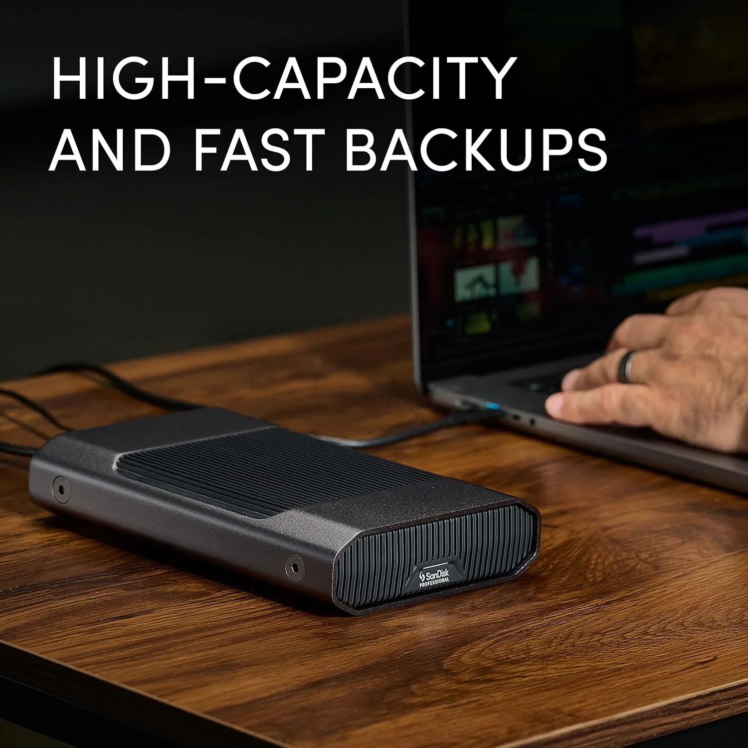 SanDisk Professional 8TB G-Drive Enterprise-Class External Desktop Hard Drive - 7200RPM Ultrastar HDD Inside, USB-C (10Gbps), USB 3.2 Gen 2, Mac Ready - SDPHF1A-008T-NBAAD