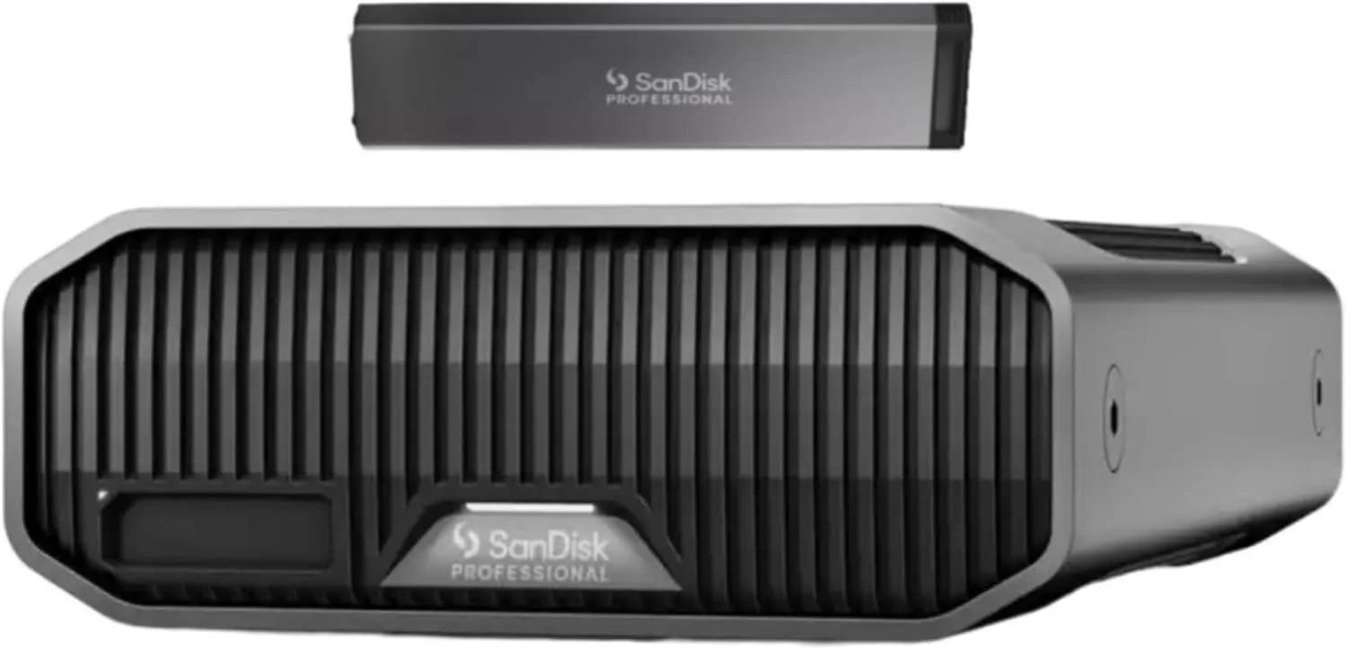 SanDisk Professional G-Drive Hard Drive with USB-C 10GBPS Interface (22TB) Bundle Pro-Blade SSD Mag (1TB) (2 Items)