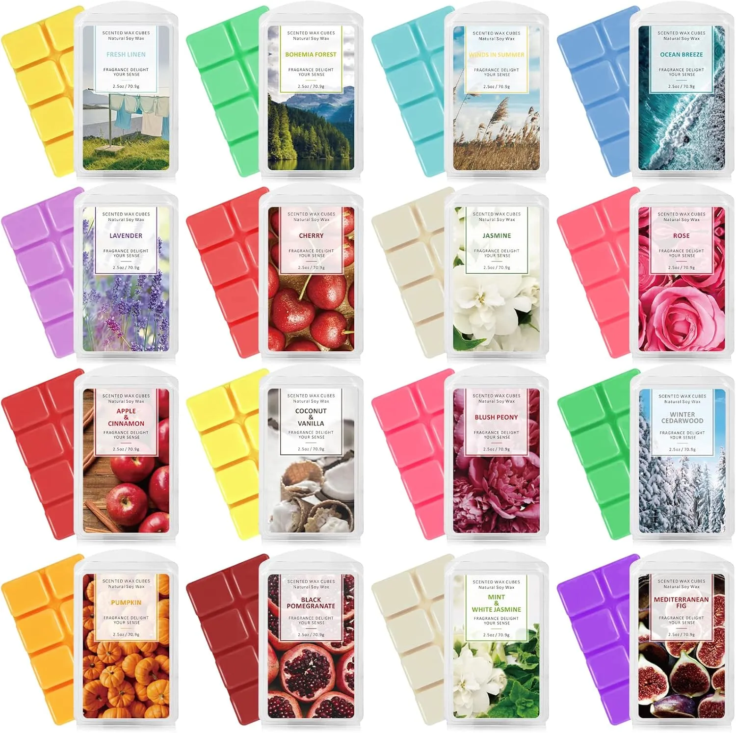 SCENTORINI Scented Wax Melts, Scentsy Wax Melts 16 Pack, Wax Melts Wax Cubes Strong Scent, for Wax Warmer, Holiday Season