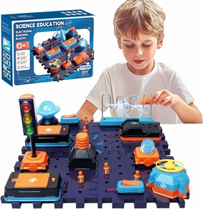 Science Circuit for Kids, Circuits DIY Electronics Exploration Kit, Physics Science Experiments Kit with Light & Music, School Family STEM Kits Educational Toy Gift for Kids 6 