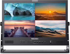 SEETEC ATEM215S 21.5 inch Multi Camera Broadcast Production Monitor with 4 x SDI Input and Output HDMI LUT Waveform HDR Full HD 1920x1080