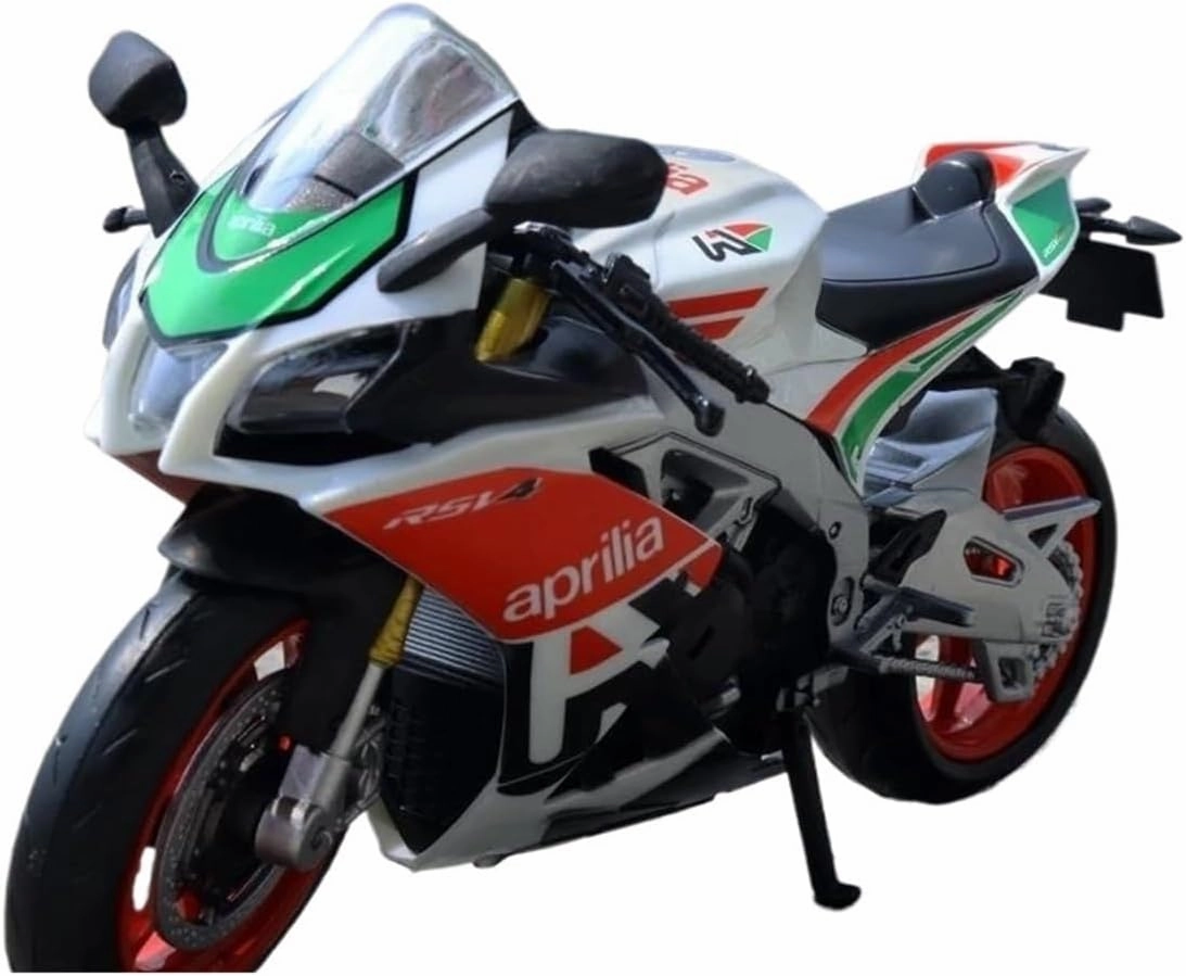 SHAYANZI Mini Simulation Motorcycle Toys 1/12 for Aprilia RSV4 RR1000 Toy Motorcycle RMZ City Diecast Metal Miniature Model Adult Holiday Gifts for Boys
