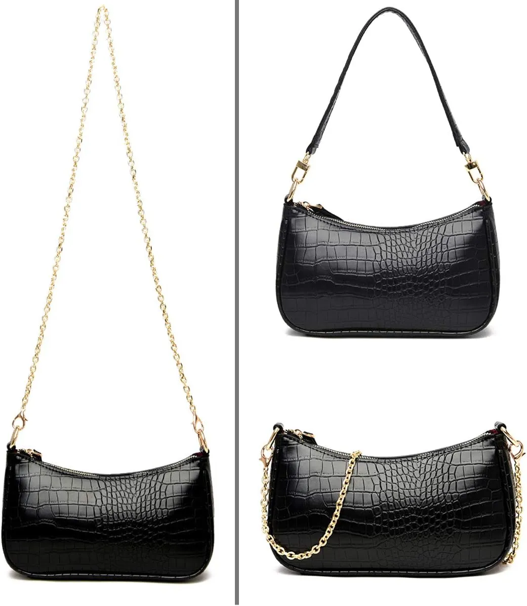 Shoulder Bag Retro Classic Purse Clutch Shoulder Tote HandBag with Zipper Closure for Women