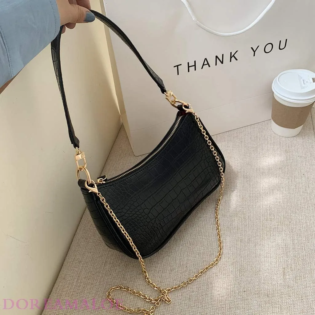 Shoulder Bag Retro Classic Purse Clutch Shoulder Tote HandBag with Zipper Closure for Women