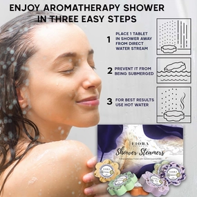 Shower Bombs Aromatherapy - Shower Steamers Vapor Tablets with Natural Essential Oils. Spa Shower, Body Scrub Exfoliator - 12oz Fresh Lemon Sugar Scrub Cubes w/Mango Butter & Shea Butter