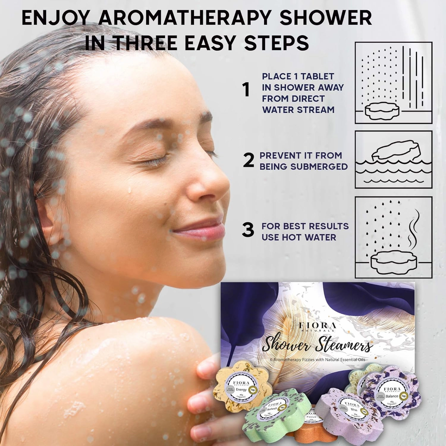 Shower Bombs Aromatherapy - Shower Steamers Vapor Tablets with Natural Essential Oils. Spa Shower, Body Scrub Exfoliator - 12oz Fresh Lemon Sugar Scrub Cubes w/Mango Butter & Shea Butter