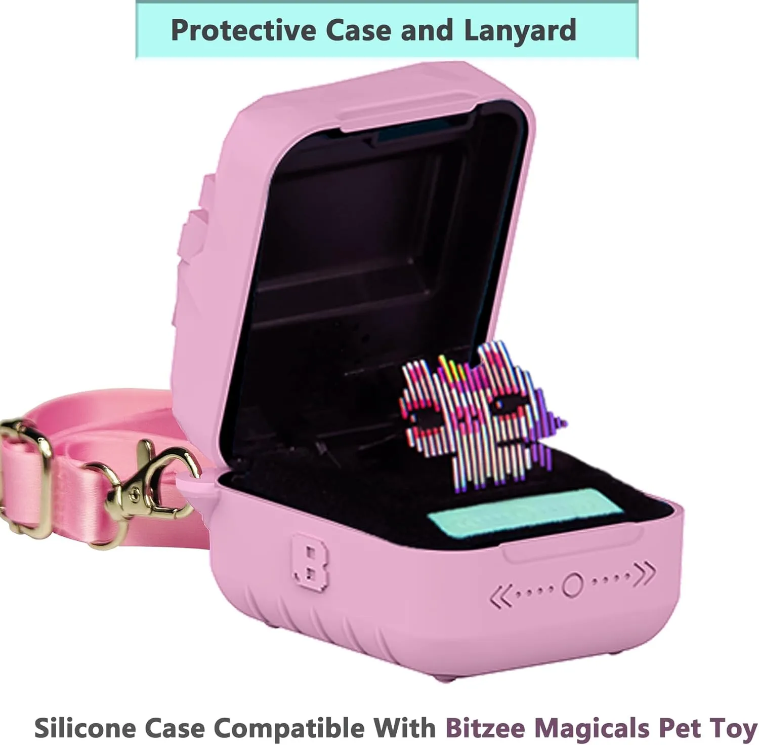 Silicone Case for Bitzee Magicals Interactive Toy Digital Pet, Protective Skin Cover for Bitzee Magicals Virtual Electronic Digital Pet Accessories (Pink)