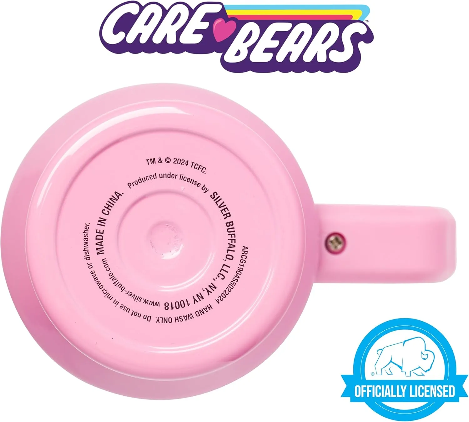 Silver Buffalo Care Bears Christmas Cuties Winter Fun Featuring Good Luck Bear, Cheer, and Christmas Wishes Bear Stainless Steel Tumbler with Handle and Straw, Fits in Standard Cup Holder, 40 Ounces
