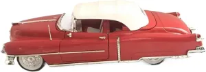 Simulation Car Model 1：18 for Cadill Eldorado 1953 Red Alloy Car Model Static Collections Decorative Souvenirs Mini Vehicles Toys