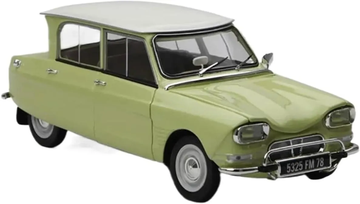 Simulation Car Model 1:18 for Citro Ami 6 1964 Classic Simulation Alloy Car Model Home Decoration Metal Ornaments Mini Vehicles Toys