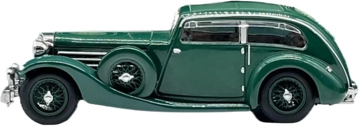 Simulation Car Model 1：18 for Jaguar SS1 Alloy Car Model Static Collections Nostalgic Ornaments Decorative Souvenirs Mini Vehicles Toys(Blue)