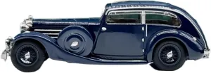 Simulation Car Model 1：18 for Jaguar SS1 Alloy Car Model Static Collections Nostalgic Ornaments Decorative Souvenirs Mini Vehicles Toys(Blue)