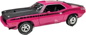 Simulation Car Model 1：18 for Plymouth CUDA Muscle Pink Alloy Classic Car Model Miniature Static Collection Decorative Souvenirs Mini Vehicles Toys