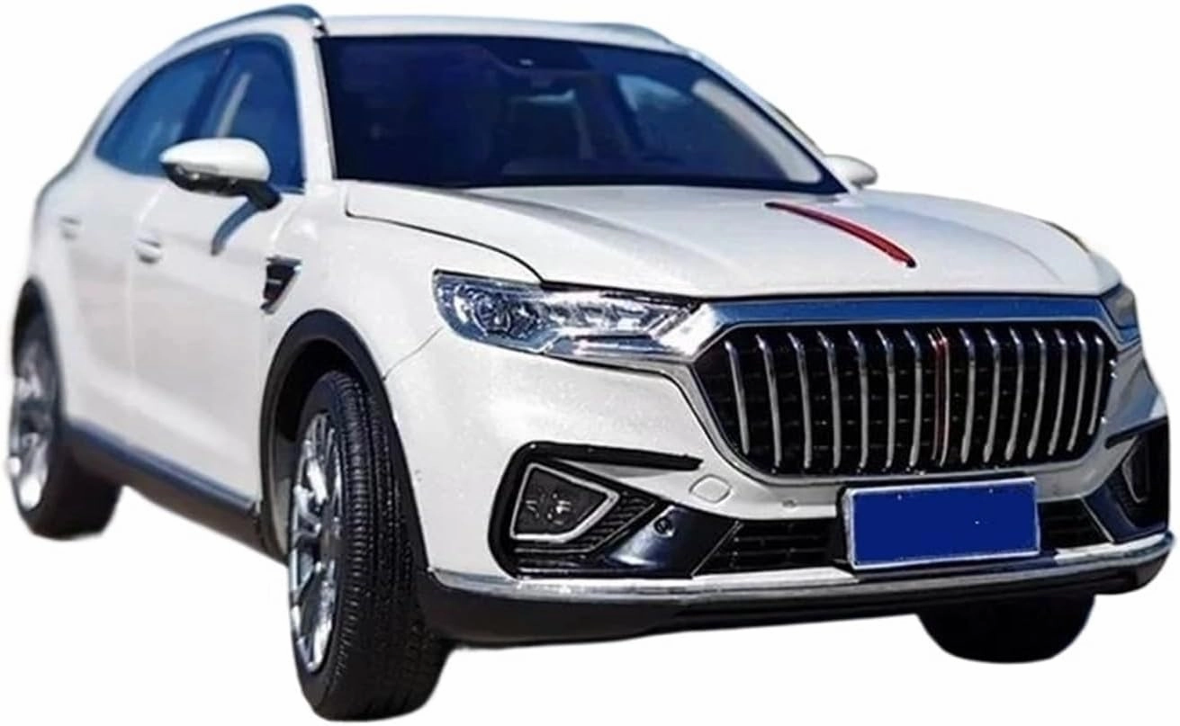 Simulation Car Model 1:18 for FAW Hongqi Hs5 Off-Road SUV Diecasts Alloy Car Model Static Finished Ornaments Mini Vehicles Toys(White)