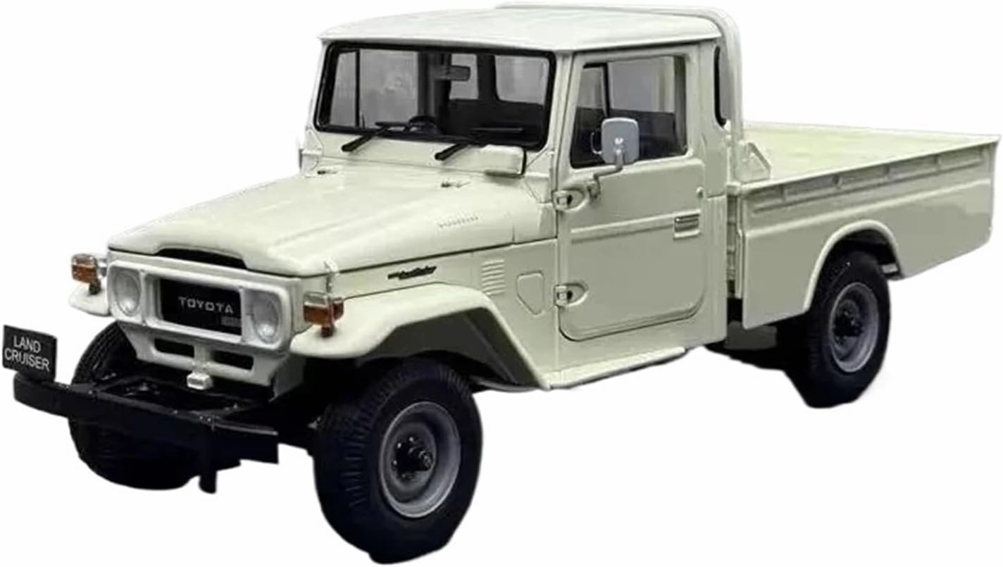 Simulation Car Model 1:18 for Toyota Land Cruiser LC40 Off-Road Simulation Alloy Car Model Collection Display Mini Vehicles Toys(White)
