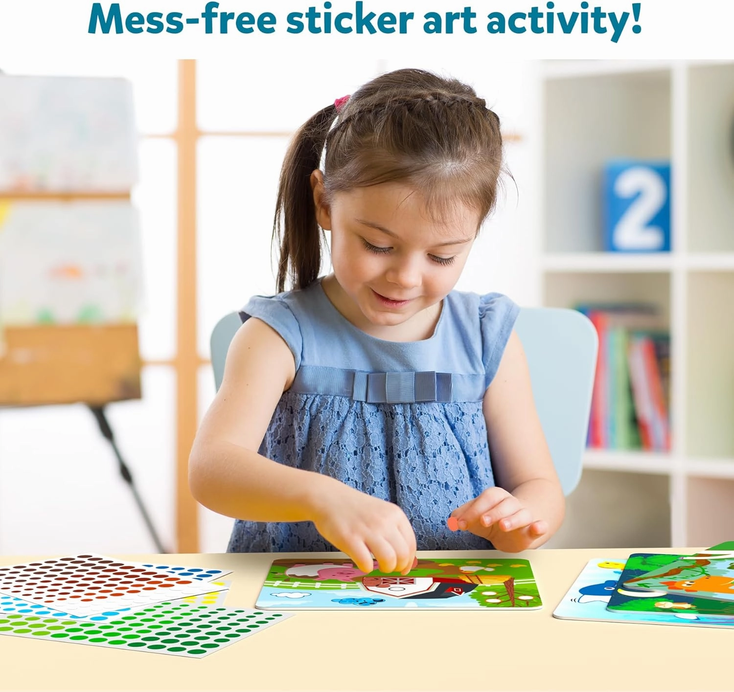 Skillmatics Dot It Sticker Art - Animals & Dinosaurs Combo, Mess-Free Fun for Kids, 750  Stickers, Craft Kits, DIY Scrapbooking Activity, Travel Toys, Gifts for Ages 3, 4, 5, 6, 7