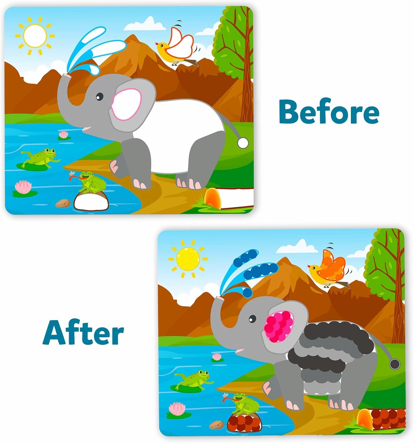 Skillmatics Dot It Sticker Art - Animals & Dinosaurs Combo, Mess-Free Fun for Kids, 750  Stickers, Craft Kits, DIY Scrapbooking Activity, Travel Toys, Gifts for Ages 3, 4, 5, 6, 7