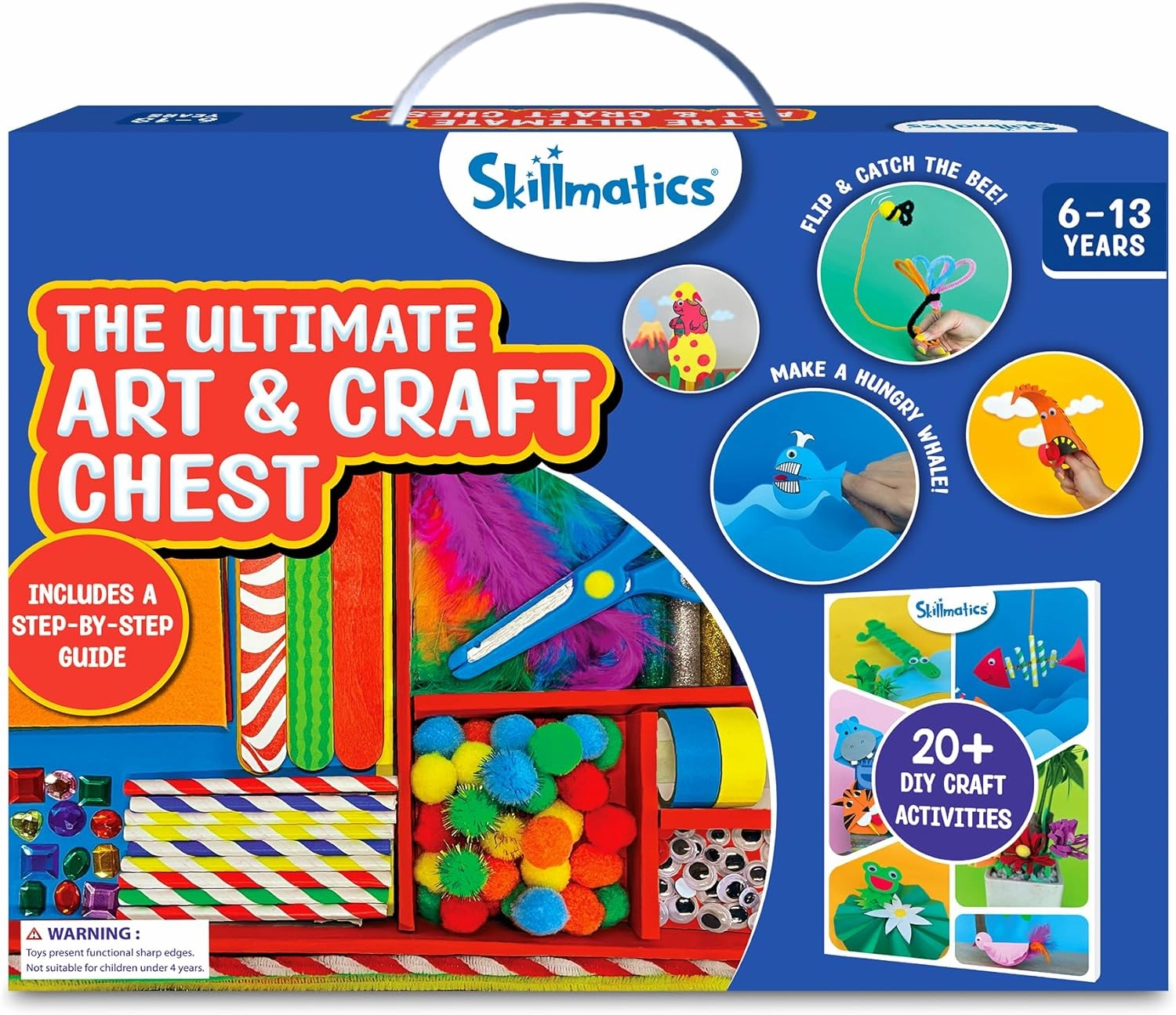 Skillmatics Ultimate Art & Craft Kit for Kids - 2000  Pieces, DIY Craft Supplies with Step-by-Step Guide, Creative Activity Set & Gifts for Girls & Boys Ages 6, 7, 8, 9, 10, 11, 12, 13