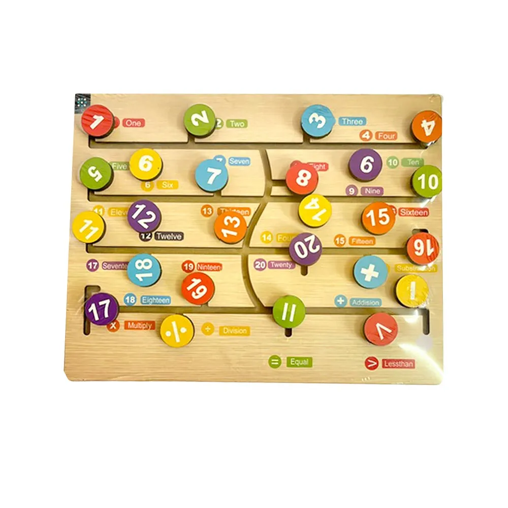 Slider Maze Number Puzzle Board