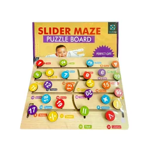 Slider Maze Number Puzzle Board