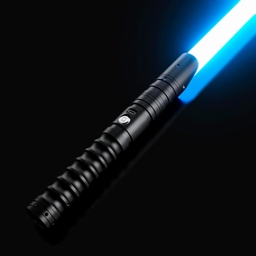 Smooth Swing Lightsaber Metal Hill FX Dueling Motion Control Heavy-Duty Light Saber with 4 Sounds Fonts and 16 RGB Infinite Color Changing （Black Handle）