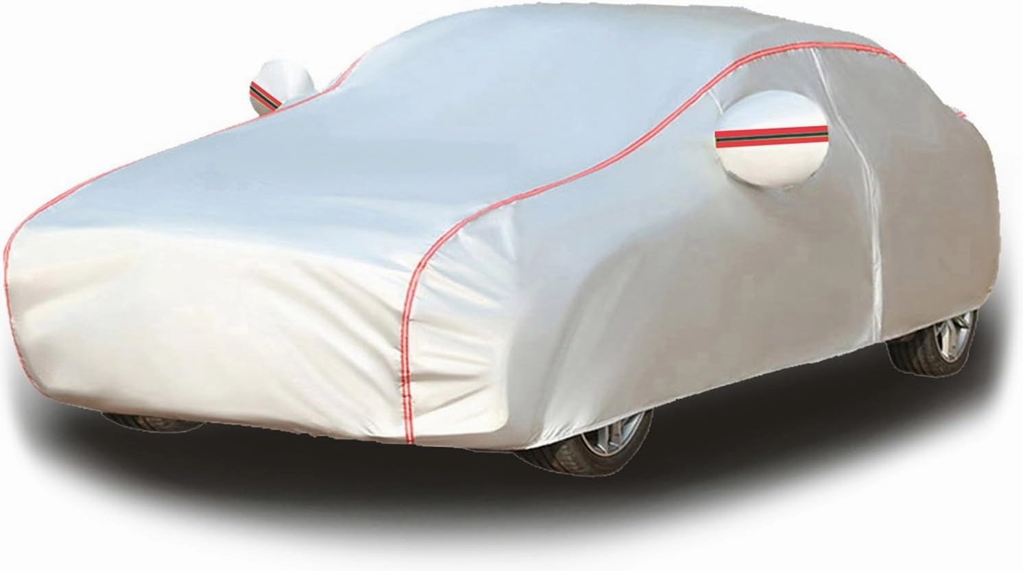 Snow Car Cover Compatible with Mazda CX-9/CX-90 2007-2024, Car Covers For Automobiles All Weather Waterproof Winter Full Exterior Covers Outdoor Car Covers With Zipper Door Reflective Strips(Silver-B)