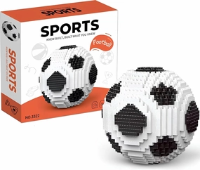 Soccer Building Blocks 850pcs - STEM Educational Toy for Kids Ages 8 , White & Black Football Bricks for Creative Play