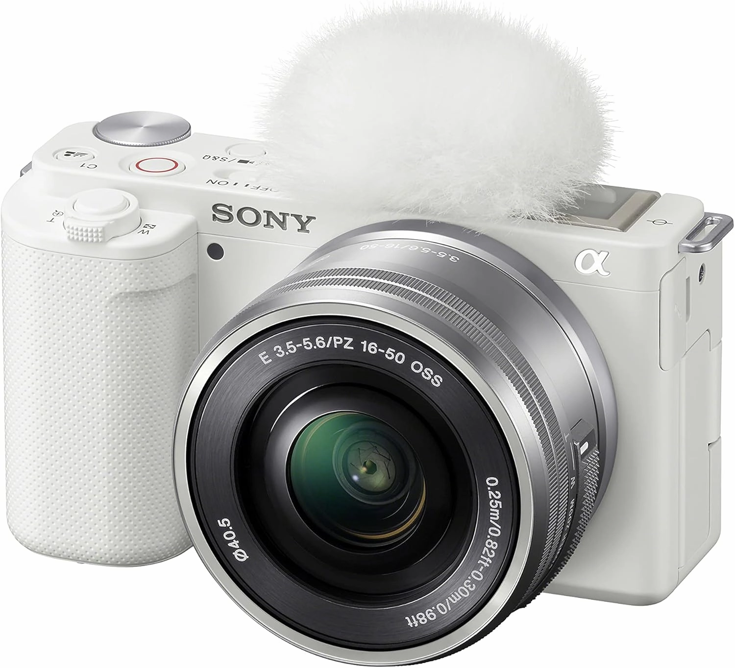 Sony Alpha ZV-E10 - APS-C Interchangeable Lens Mirrorless Vlog Camera Kit - White