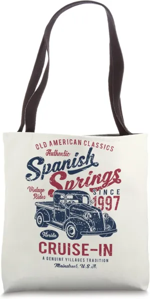 Spanish Springs Cruise-In Vintage Rides Villages FL Design Tote Bag