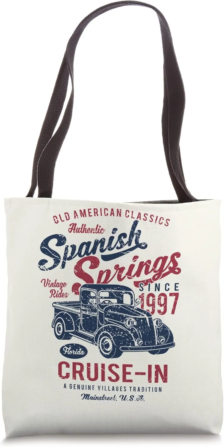 Spanish Springs Cruise-In Vintage Rides Villages FL Design Tote Bag