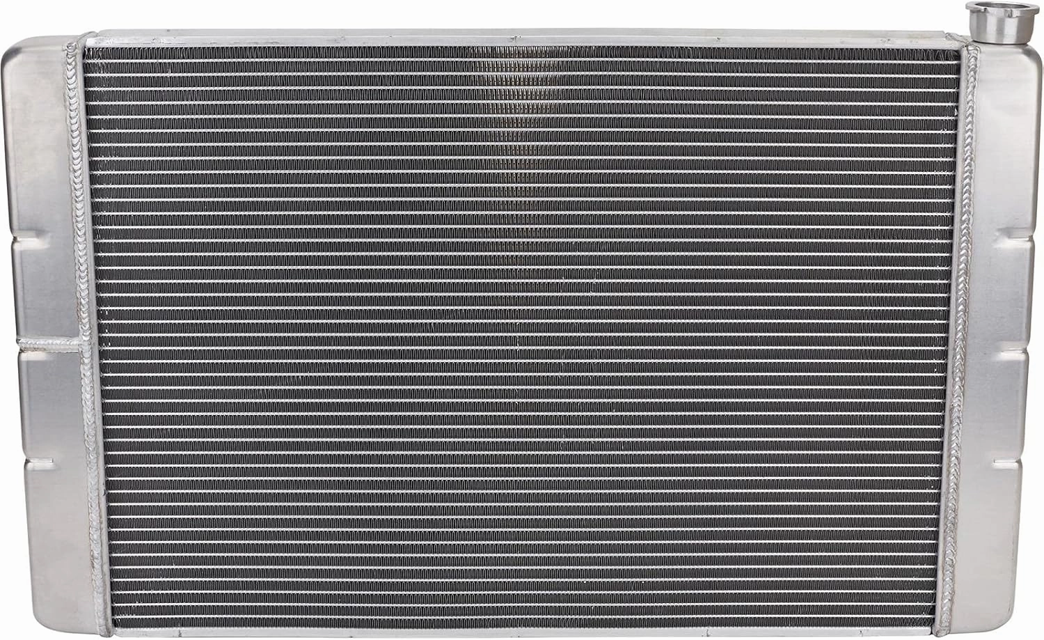 Speedway Motors 26-Inch Double Pass Aluminum Racing Radiator, S/B Chevy, Furnace-Brazed for Durability, Superior Performance, Double Pass Design with 2.25" Core, Efficient 1" Aluminum Tubes