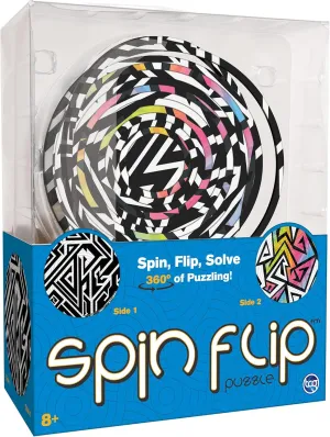 Spin Flip Puzzle: Abstract, 3D Puzzle, Challenging, Fun, Interactive Brain Teaser for Kids and Adults, Fidget Toy for Decrompression, Easily Portable