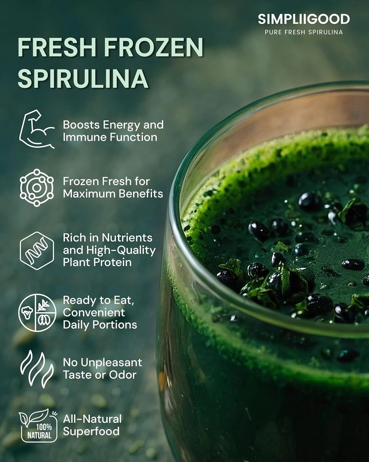 Spirulina Cubes - High Protein, Vitamin-Rich Superfood with Natural Flavor - Vegan, Gluten-Free Nutrient Powerhouse Spirulina Pods for Smoothies - (280, Grams)