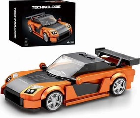 Sports Car Model Building Set for Mazda RX-7, 367 PCS Racing Car Model Building Brick, MOC Super car Building Blocks kit, Construction Vehicle Toys Gift for Kid Adult