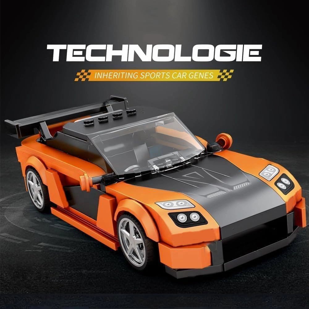 Sports Car Model Building Set for Mazda RX-7, 367 PCS Racing Car Model Building Brick, MOC Super car Building Blocks kit, Construction Vehicle Toys Gift for Kid Adult