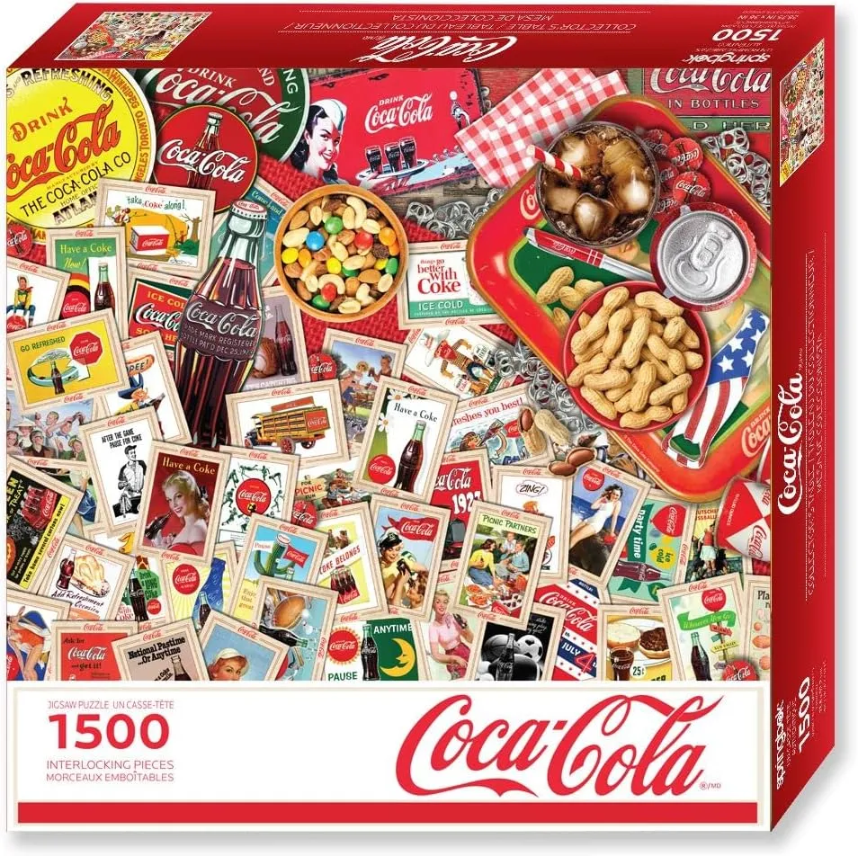 Springbok's 1500 Piece Jigsaw Puzzle Coca-Cola Collector's Table - Made in USA