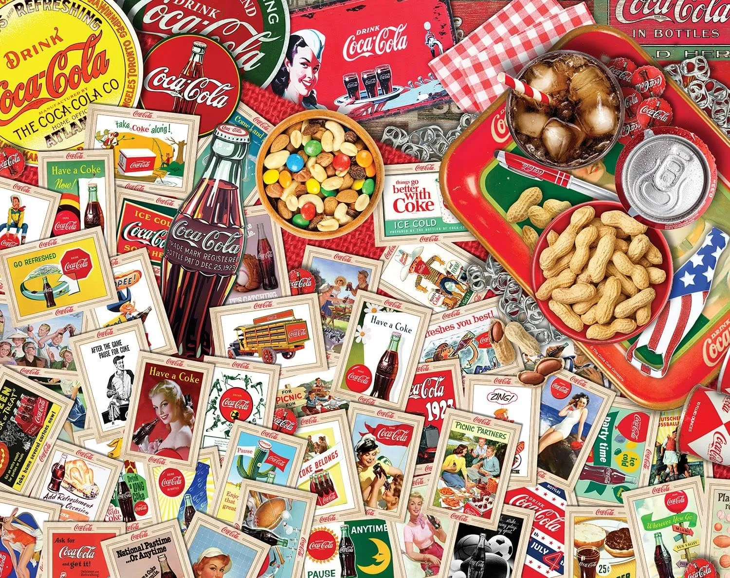 Springbok's 1500 Piece Jigsaw Puzzle Coca-Cola Collector's Table - Made in USA