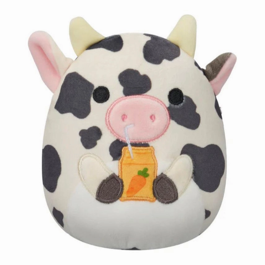 Squishmallows 5" Easter - Colin the Cow with Carrot Juice