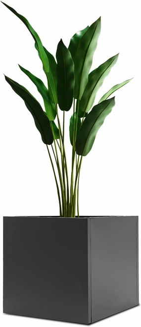 Steel Plant Pots, 24"*24"*24" Cube Planter Box Heavy Duty Flower Planters for Outdoor Plants Large Square Planter Boxes for Patio, Deck, Yard, Garden, Commercial and Residential Use