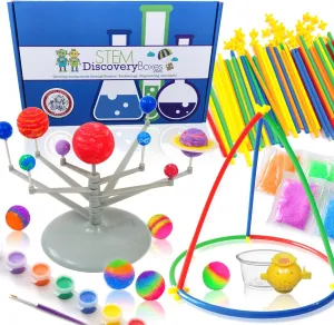 STEM Discovery Box - 6 Monthly Subscription Kits w/ 18 Projects - Summertime Learning - Science, Technology, Engineering, Mathematics - Experiment Activity Build Sets - Girls Boys Kids Ages 7-12