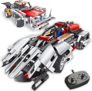 STEM Remote Control Car Building Toy Set for Kids 2 in 1 Snap Together Model Cars Kit to Build with 326 Pieces Cool Engineering Project Best Birthday Gifts for Boys Age 7-12   Years Old