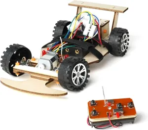 STEM Wooden Racing Car Kit for Kids Age 8-12 – DIY Science Experiment, Wood Building Project, Perfect Educational Gift for Boys & Girls 8 9 10 11 12 Years Old