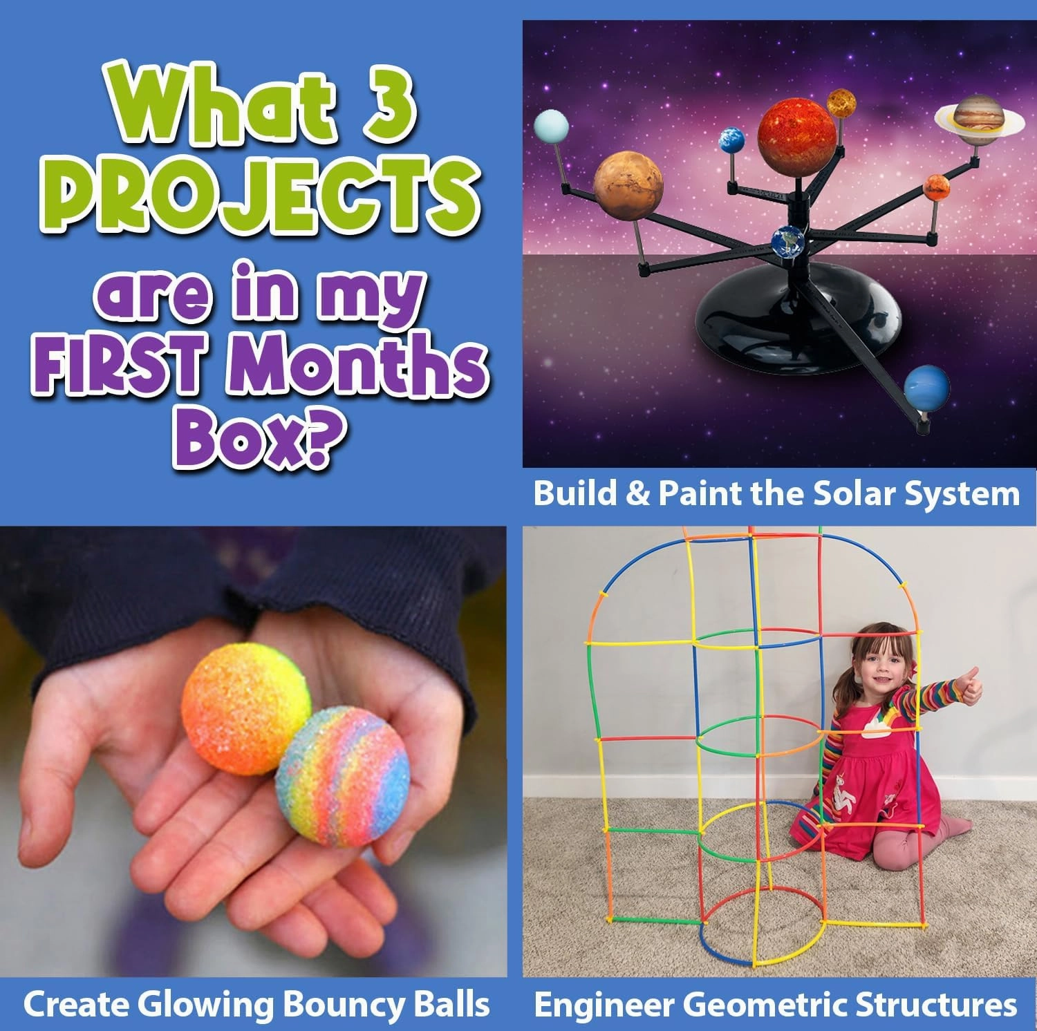 STEM Discovery Box 12 Month Subscription with 36 Total Projects - Summertime Learning - Science, Technology, Engineering, Mathematics - Experiment Activity Build Sets - Girls Boys Kids Ages 7-12