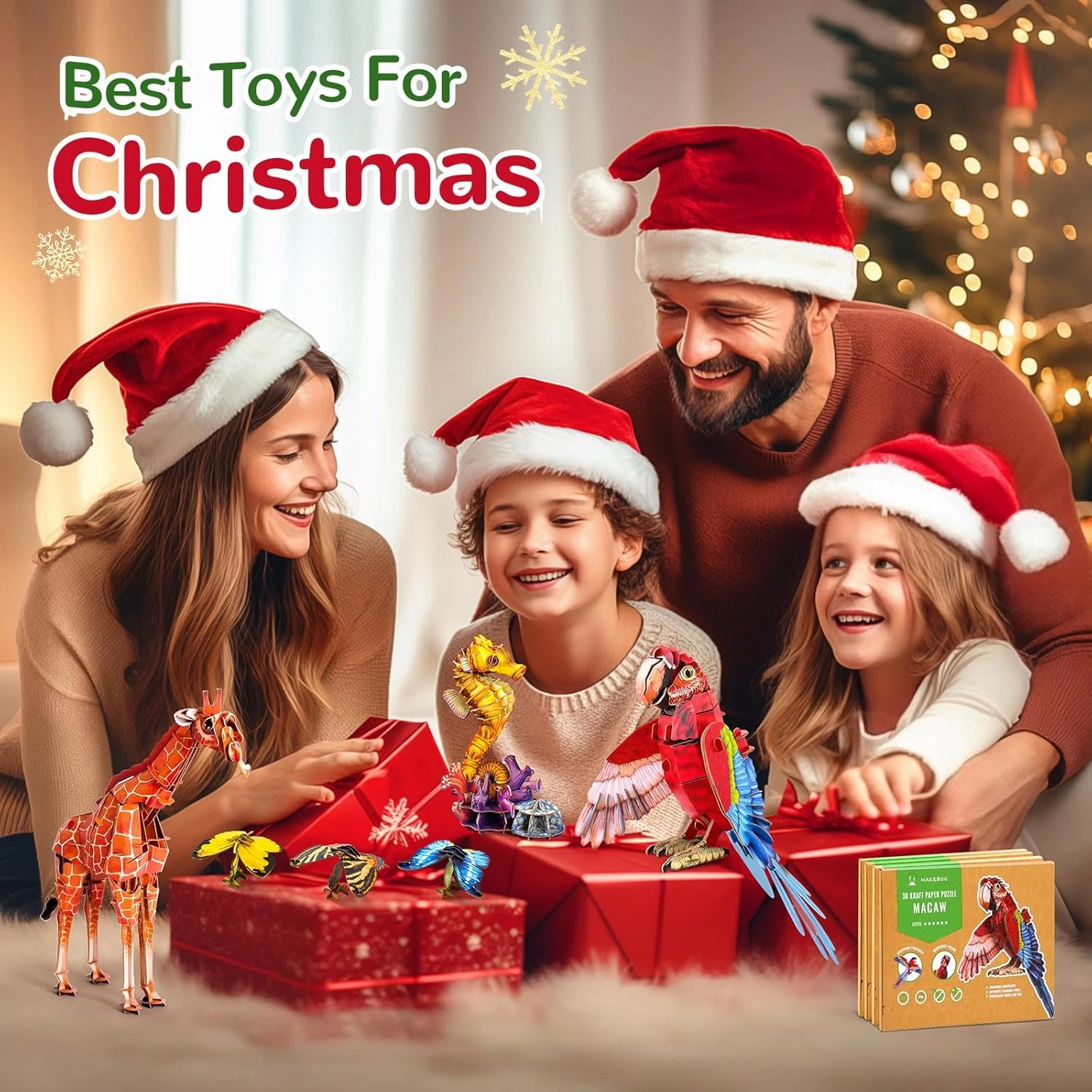 STEM Toys Eco-Friendly 3D Paper Puzzles, Educational Toys for 7  Year Old, Preschool Toys for Birthday, Christmas, Holidays(Giant Asian Mantis and Phyllium)……