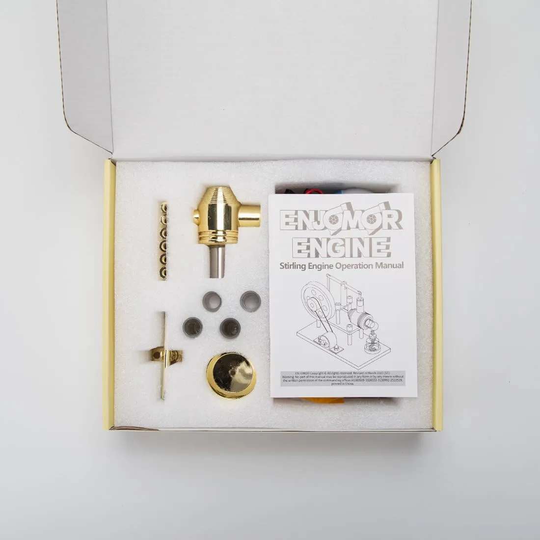 Stirling Engine Assembly Model Kit, ENJOMOR Metal Balance-Style Engine Model Set