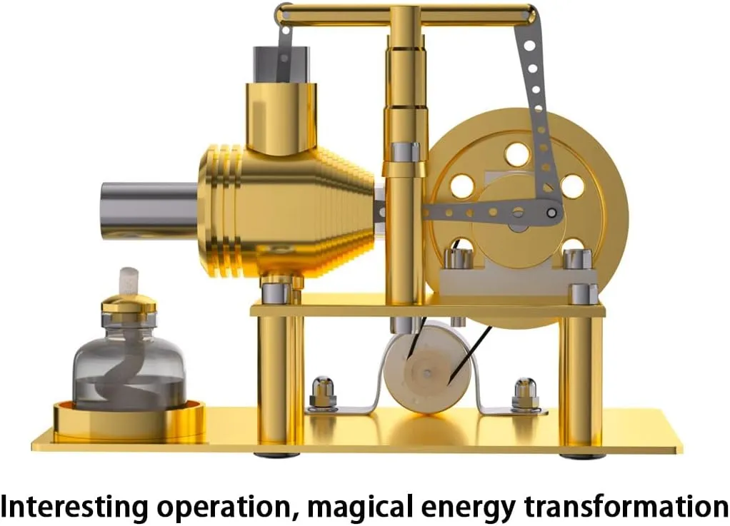 Stirling Engine Assembly Model Kit, ENJOMOR Metal Balance-Style Engine Model Set